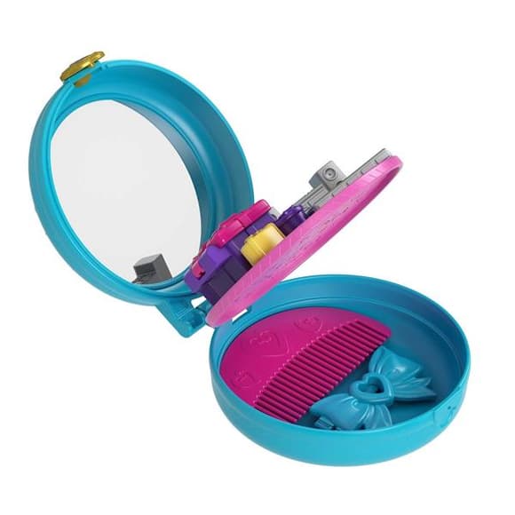 Игровой набор Polly Pocket Тематические прически голубой (GVM22-GVM24)